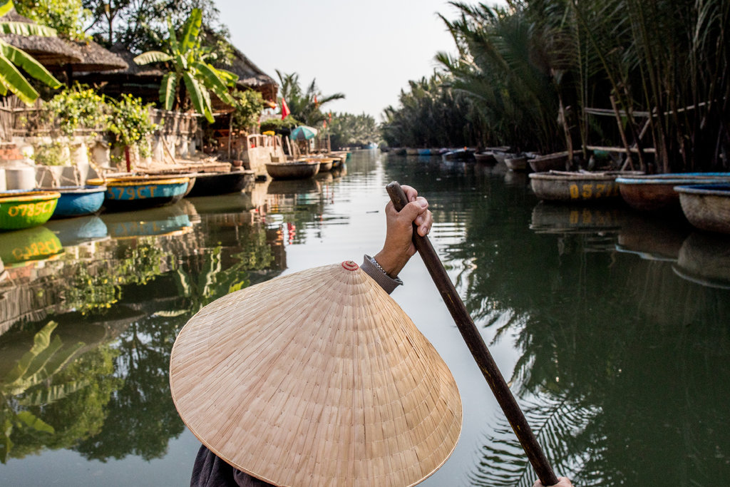 Hoi An Cooking Class, Cruise Trip, Rice Paper Making and Basket Boat Riding